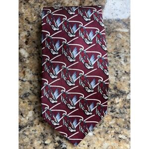 Vintage VTG 90s RM Sport‎ Cycling Repeat Burgundy Silk Necktie Tie Accessory NEW